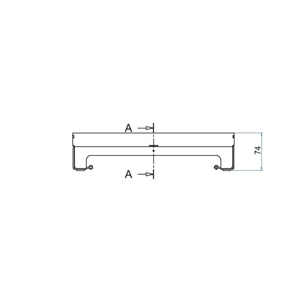Produktbild UBD 324 201  -  Unterflur-Bodendose UBD 320 inkl. Deckel mit Kante, geschlossen, 20mm Vertiefung und 1 Schnurauslass